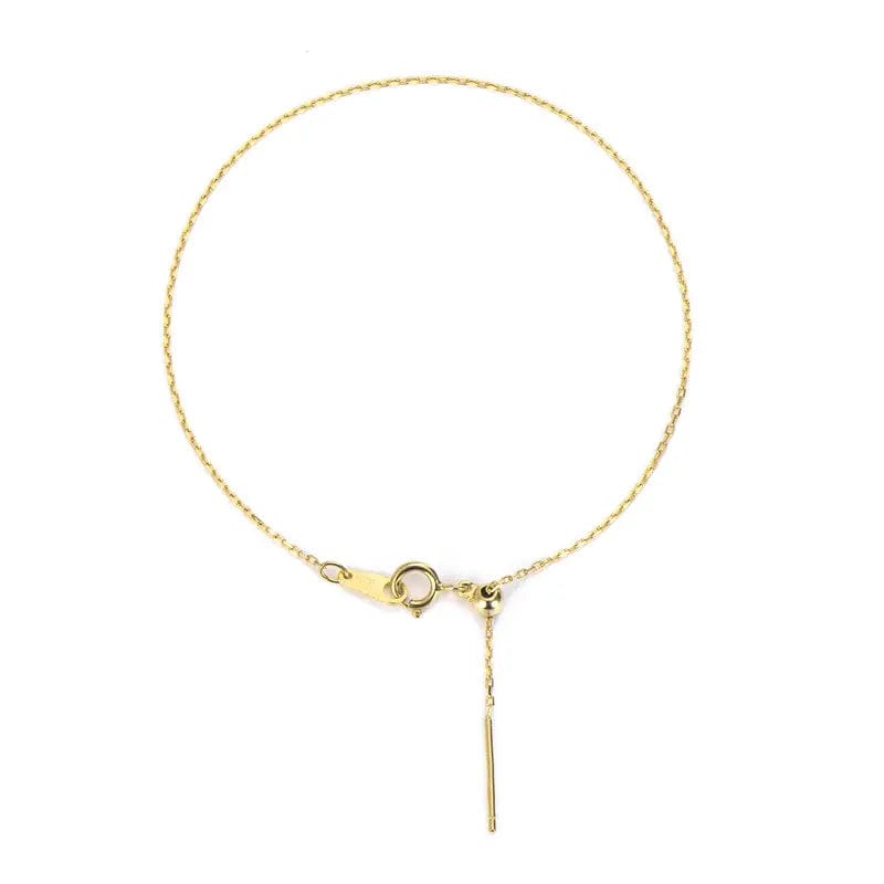 Regulerbar Armbånd, Forgyldt Sterling Sølv, 18cm - Uniq Perler - 12234