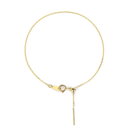 Regulerbar Armbånd, Forgyldt Sterling Sølv, 18cm - Uniq Perler - 12234