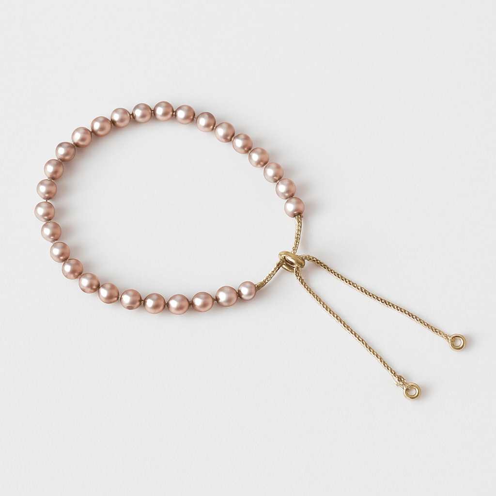 Regulerbar Armbånd med Ferskvandsperler, rosa Nuancer - Uniq Perler - 514433