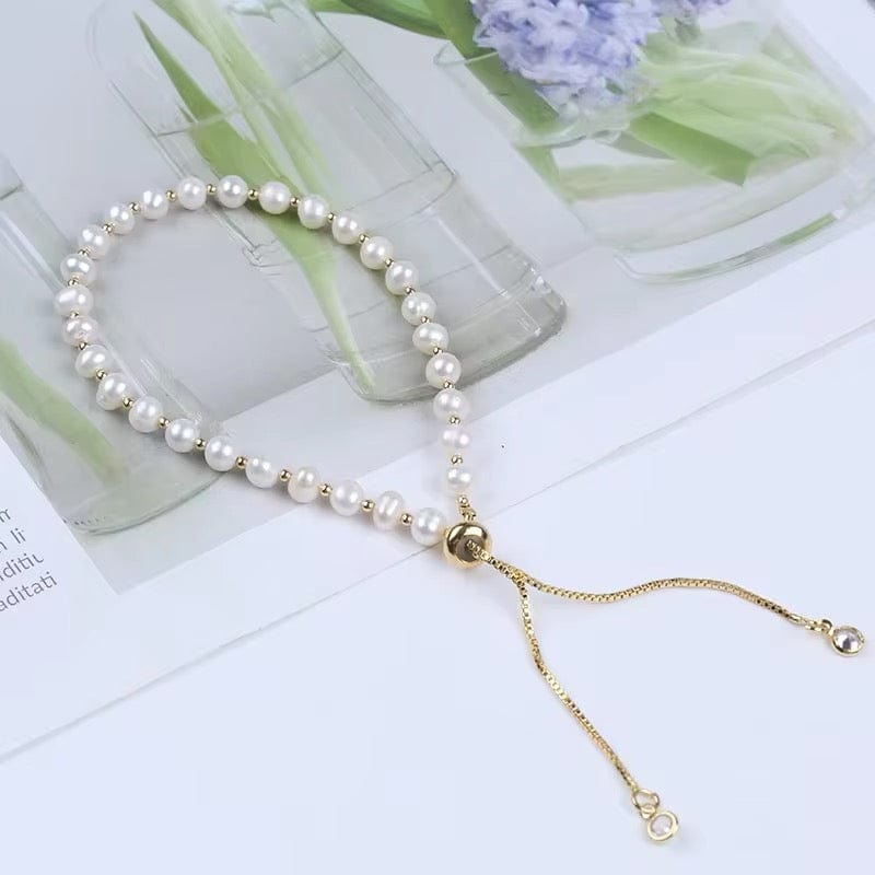 Regulerbar Armbånd med Ferskvandsperler - Uniq Perler - 515883