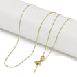 Regulerbar Coreana Halskæde – Forgyldt Stål (50cm) - Uniq Perler - 114537