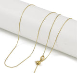 Regulerbar Coreana Halskæde – Forgyldt Stål (50cm) - Uniq Perler - 114537