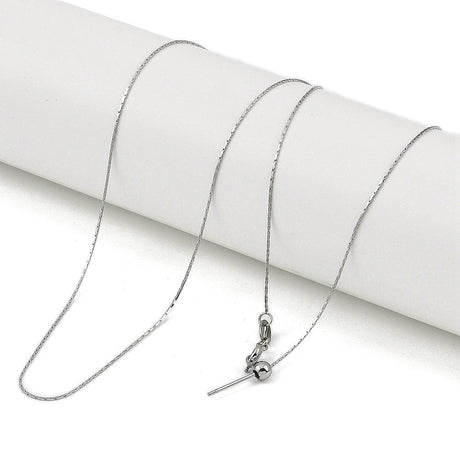 Regulerbar Coreana Halskæde – Stål (50cm) - Uniq Perler - 115095