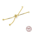 Regulerbar Mellemled/Links, forgyldt sterling sølv, (106 mm) - Uniq Perler - 113616