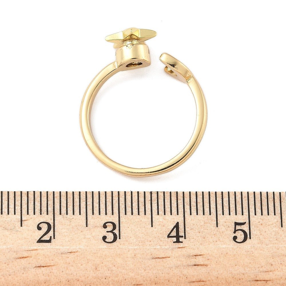 Regulerbar Ring (Anti Stress) – 18K Forgyldt Messing - Uniq Perler - 126230