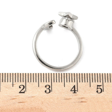 Regulerbar Ring (Anti Stress) – Platinbelagt Messing - Uniq Perler - 126229