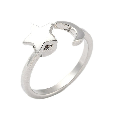 Regulerbar Ring (Anti Stress) – Platinbelagt Messing - Uniq Perler - 126229