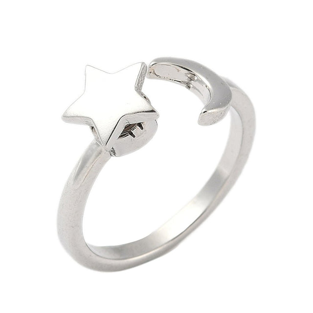 Regulerbar Ring (Anti Stress) – Platinbelagt Messing - Uniq Perler - 126229