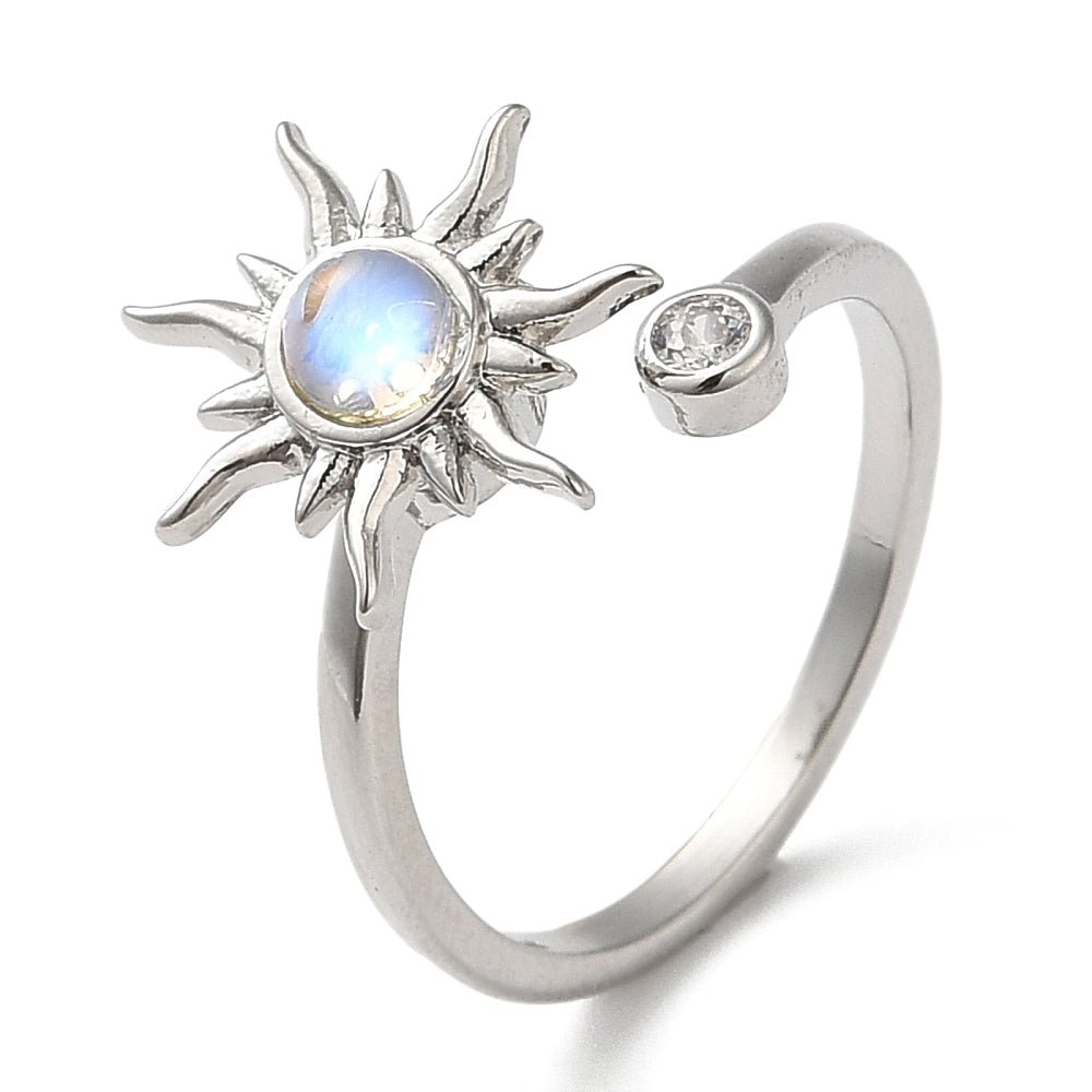 Regulerbar Ring (Anti Stress) – Platinbelagt Messing - Uniq Perler - 126237