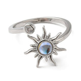 Regulerbar Ring (Anti Stress) – Platinbelagt Messing - Uniq Perler - 126237