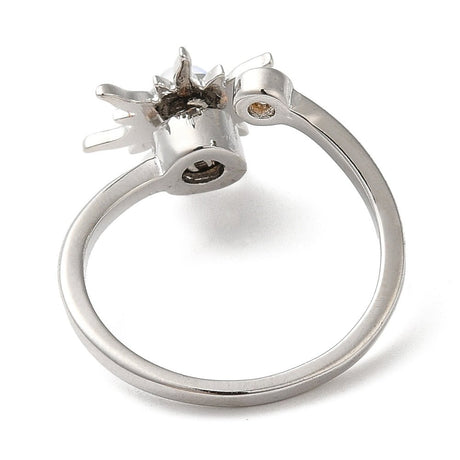 Regulerbar Ring (Anti Stress) – Platinbelagt Messing - Uniq Perler - 126237