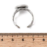 Regulerbar Ring Med Indfatning – Stål (13,5mm, Indfatning 12mm) - Uniq Perler - 123068
