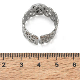 Regulerbar Ring Med Rundt Fatning – Stål (13-18mm) - Uniq Perler - 124596