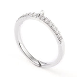 Regulerbar Ring Med Zirkonia Til Dine Egne Vedhæng - Uniq Perler - 113987