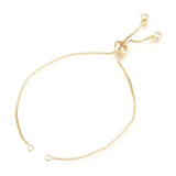 Regulerbar Slider Armbånd - 18K Langtidsholdbar Forgyldt (118mm) - Uniq Perler - 673849