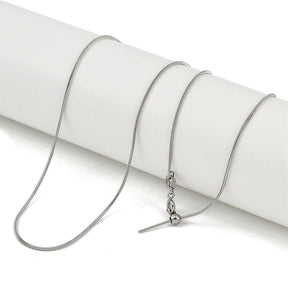 Regulerbar Snake Halskæde – Vandfast Stål (50cm) - Uniq Perler - 116419