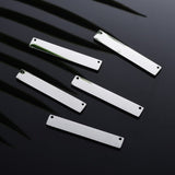 Rektangulær Mellemled - Stål (39x8x1.8mm) 2 stk - Uniq Perler - 