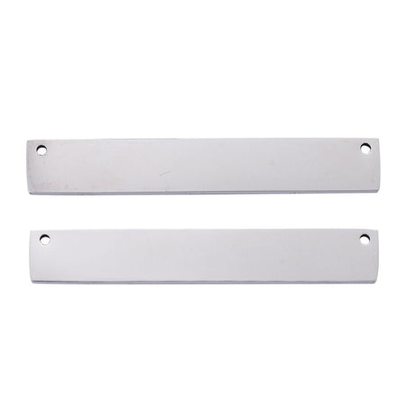 Rektangulær Mellemled - Stål (39x8x1.8mm) 2 stk - Uniq Perler - 