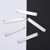 Rektangulær Mellemled - Stål (39x8x1.8mm) 2 stk - Uniq Perler - 