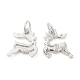 Rensdyr Vedhæng - Platinbelagt (16.5x11mm) 2 stk - Uniq Perler - 