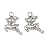 Rensdyr Vedhæng - Stål (12.5x11.5x2.5mm) 2 stk - Uniq Perler - 