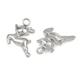 Rensdyr Vedhæng - Stål (12.5x11.5x2.5mm) 2 stk - Uniq Perler - 