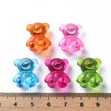 Resin Bamse Perle - Farve Mix (18x15x11mm) 10 stk. - Uniq Perler - 800346