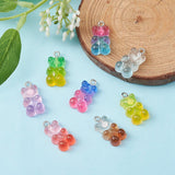 Resin Bamse Vedhæng I Assorteret Farver, 21x11x7mm, 45 stk. - Uniq Perler - 562993