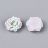 Resin Cabochoner – Blomstermotiv Med Glitter, Farve Mix (9~10x4~5mm) 20 stk. - Uniq Perler - 118883