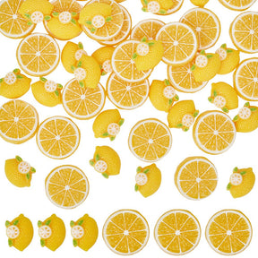 Resin Cabochoner – Citron Mix (50 stk.) - Uniq Perler - 122151