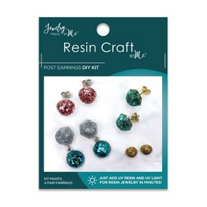 Resin Mini Kit Til Ørestikkere – DIY Smykkesæt, 33 Dele - Uniq Perler - 113618