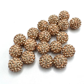Harzperlen, Goldfarben, von oben gebohrt/von der Seite gebohrt, 8mm, 4 Stk. - Uniq Perler - 114882