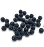 Resin Perler, Mørkeblå, Topboret/Anboret, 8mm, 4 stk. - Uniq Perler - 114881
