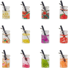 Resin Pendant – Mix Colors (25x10mm) 20 Pieces - Uniq Perler - 114872