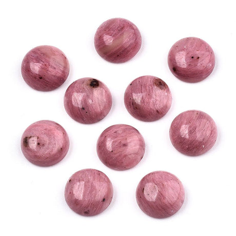 Rhodochrosite Cabochon – Half-round (8x3~4mm), 5 pcs. - Uniq Perler - 