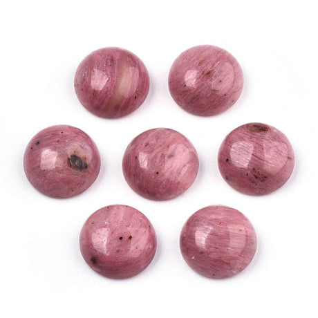 Rhodochrosite Cabochon – Half-round (8x3~4mm), 5 pcs. - Uniq Perler - 