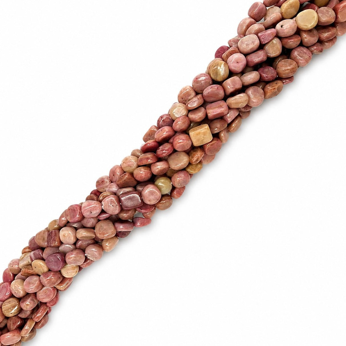 Rhodonit Nuggets – Rosa (8-10mm) - Uniq Perler - 125373