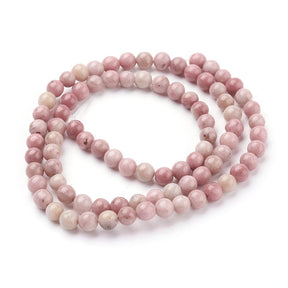Rhodonite – Pink, Round (4mm) - Uniq Perler - 111459