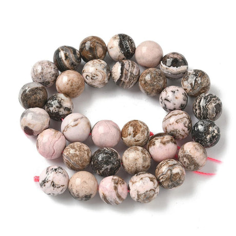 Rhodonit – Rosa/Brun, Runde (12mm) - Uniq Perler - 76931238567802898005599284