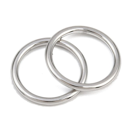 Ring i Rustfrit Stål - Langtidsholdbar– Sølvfarve (20mm, 2 stk) - Uniq Perler - 116189