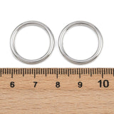 Ring i Rustfrit Stål - Langtidsholdbar– Sølvfarve (20mm, 2 stk) - Uniq Perler - 116189