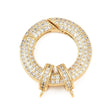 Ring med Bail Med Kubiske Zirkonia – Langtidsholdbar 18K Forgyldt Messing (30,5mm) - Uniq Perler - 119332