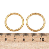 Ring med struktur - Forgyldt Rustfrit Stål - Langtidsholdbar– Sølvfarve (22mm, 2 stk) - Uniq Perler - 116186