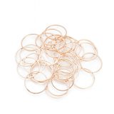 Ring Mellemled/Vedhæng, 18K forgyldt (25x1mm, 6 stk) - Uniq Perler - 115552