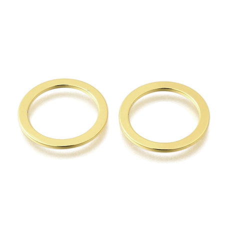 Ring Mellemled/Vedhæng - 18K Langtidsholdbar Forgyldt (20mm, 6 stk) - Uniq Perler - 115506