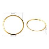 Ring Mellemled/Vedhæng - 24K Forgyldt Stål (20mm) 6 stk - Uniq Perler - 111794