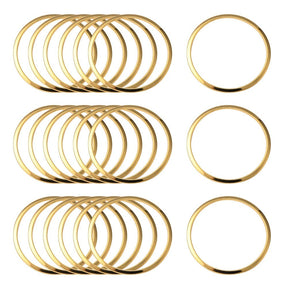 Ring Connector/Pendant - 24K Gold-plated Steel (20mm) 6 pcs - Uniq Perler - 111794