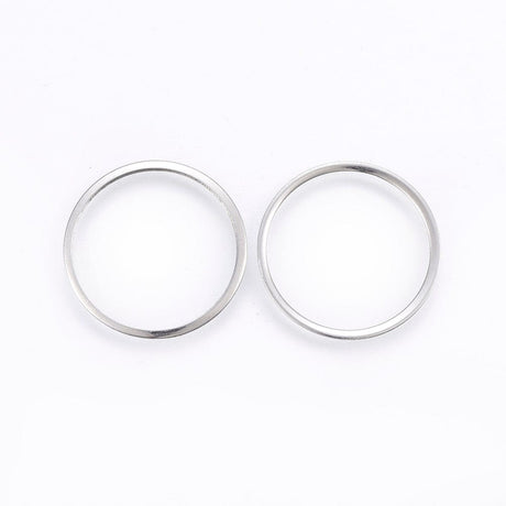 Ring Mellemled/Vedhæng, (25mm, 6 stk) - Uniq Perler - 111793