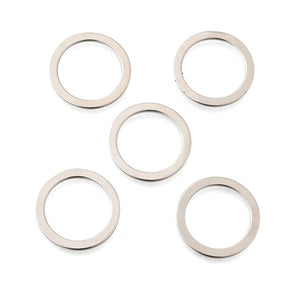 Ring Mellanled/Hänge - Långtidshållbar Platina Belagd (20mm, 6 st) - Uniq Perler - 115505