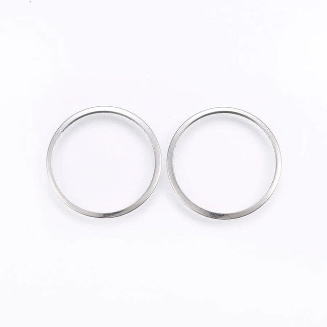 Ring Mellemled/Vedhæng str. 16 mm, flad model (4 stk.) - Uniq Perler - 115616